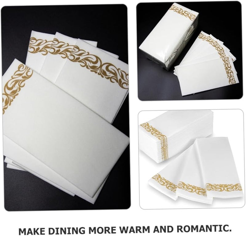 مناديل حفل الاستحمام للعروس وعشاء الزفاف 100 قطعة مناديل مشروبات ورقية سميكة عالية الجودة - Image 3